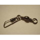 50 Size 4 Black American Snap Swivels - Click Image to Close